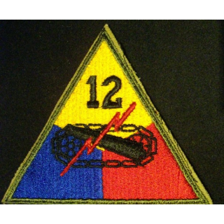 12° Armored division US army patch