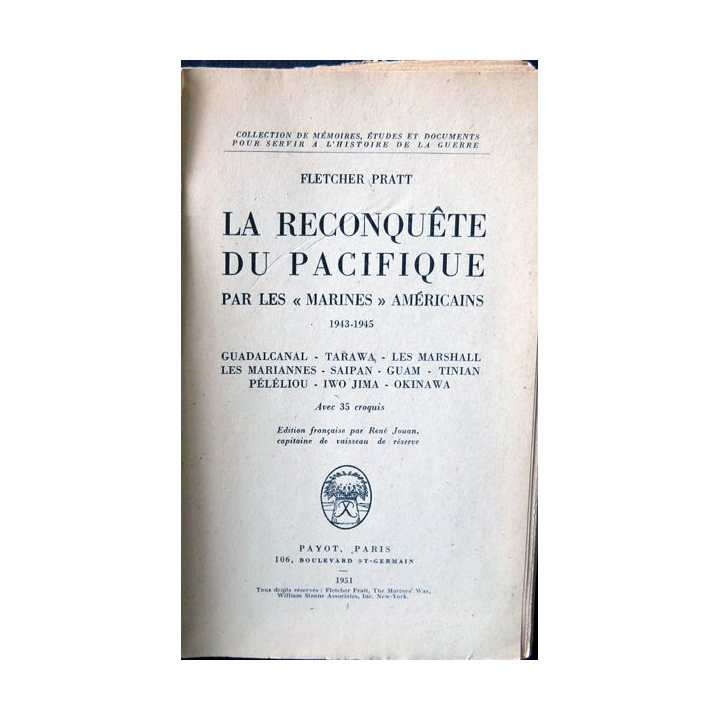 La reconquête du Pacifique écrit par Fletcher Pratt aux éditions Payot Paris
