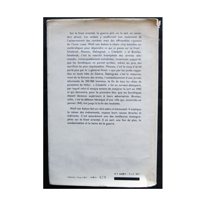 Bataille d'extermination écrit par Wolf von Aaken aux éditions Presses de la Cité