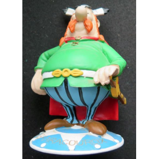 Abraracourcix en résine plastoy collectoys Atlas 2000 hauteur 11 cm