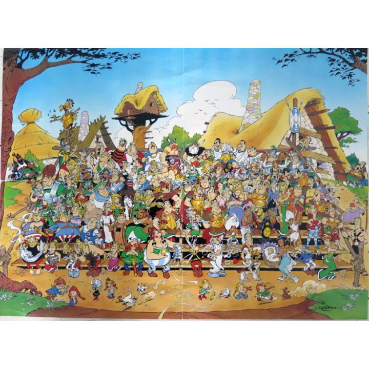 Poster La Gaule et l'empire Romain avec Astérix Plastoy collectoys Atlas 2000