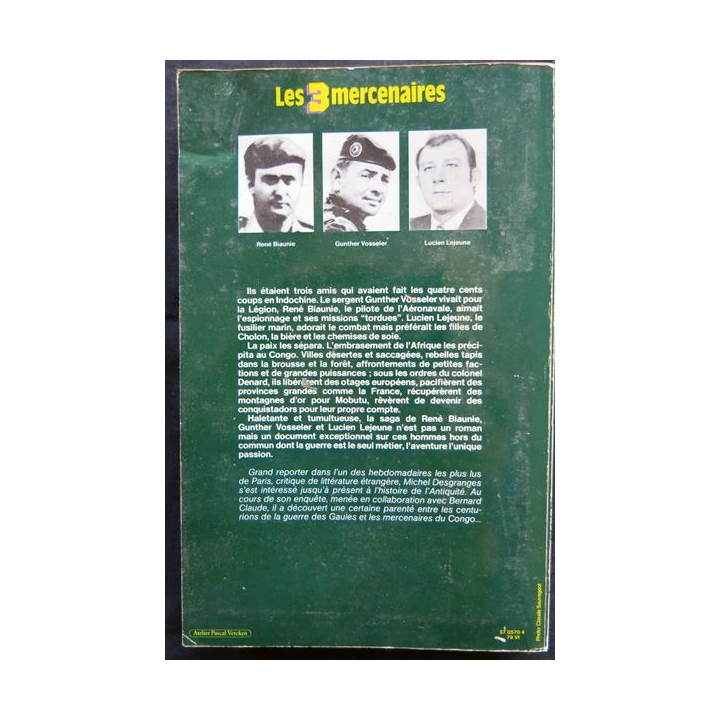 Les 3 mercenaires écrit par Michel Desgrange aux éditions Grasset