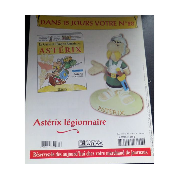 La Gaule et l'empire Romain avec Astérix n°27 Coriza dite Zaza ed Atlas