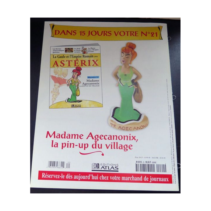 La Gaule et l'empire Romain avec Astérix n° 20 Amnésix le druide ed Atlas