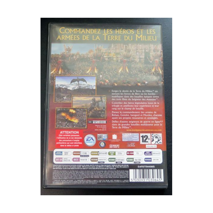 Jeu pour PC DVD ROM : La bataille pour la terre du milieu Le Seigneur des Anneaux