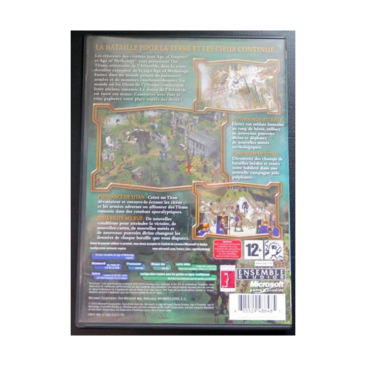 Jeu pour PC CD-ROM Age of Mythology the titans version en français