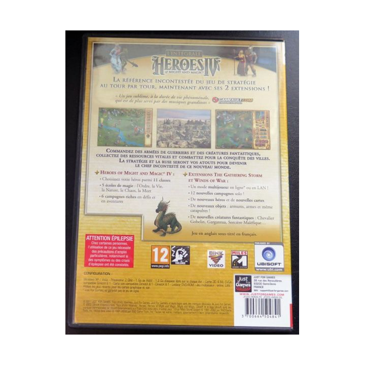 Jeu pour PC DVD ROM : intégrale Heroes IV of Might and magic