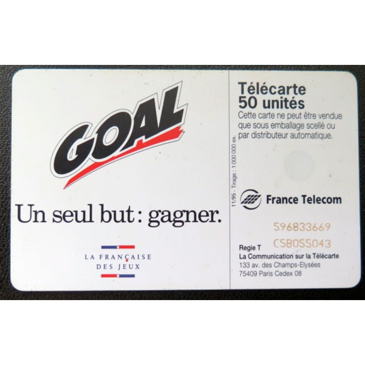 télécarte 50 unités France télécom Goal un seul but : gagner
