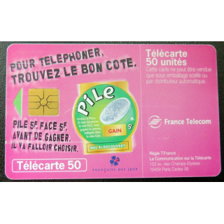 télécarte 50 unités France télécom Pour téléphoner trouver le bon côté