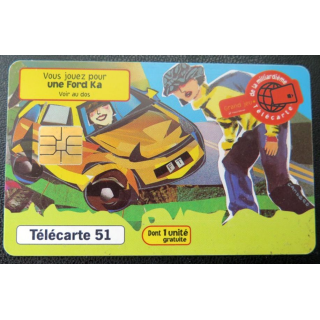 télécarte 51 unités France télécom Vous jouez pour une Ford Ka
