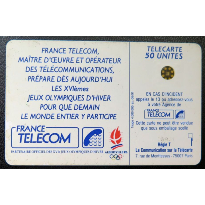 télécarte 50 unités France télécom XV° jeux olympiques
