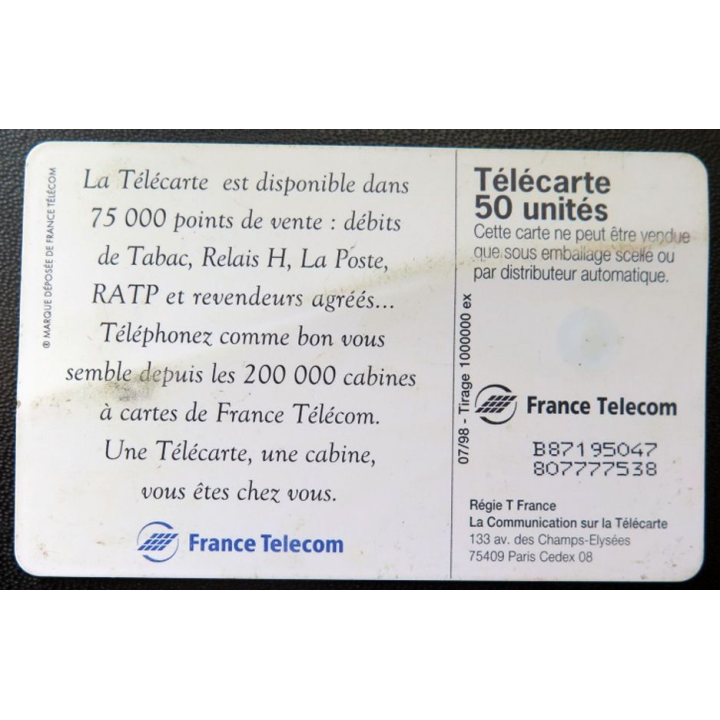 télécarte 50 unités France télécom Pour raconter tout ça ...