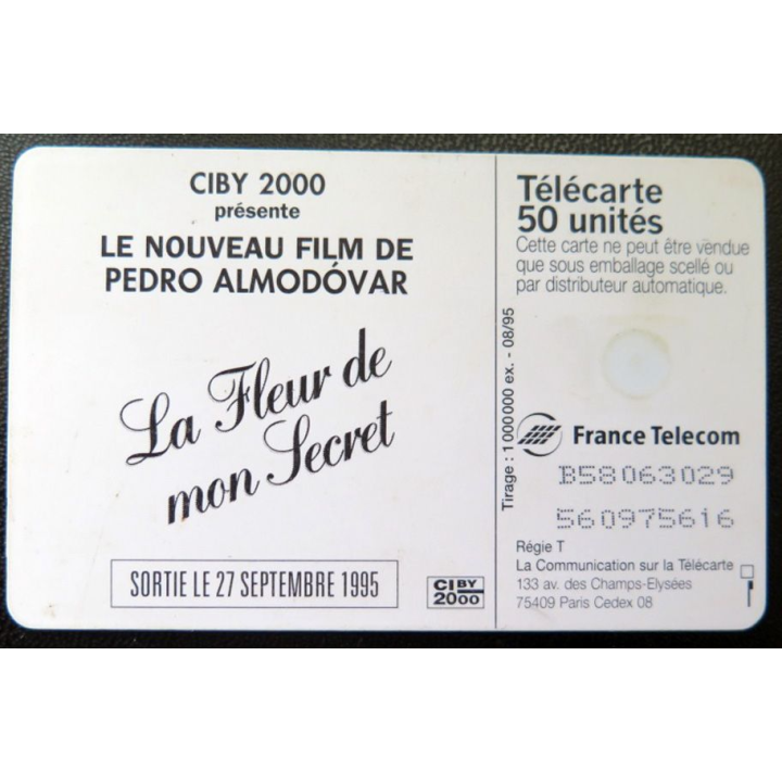 télécarte 50 unités France télécom Ciby 2000 La Fleur de mon secret