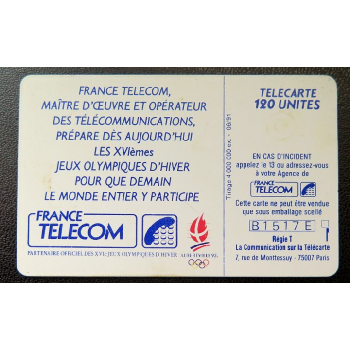 télécarte 50 unités France télécom XV° jeux olympiques