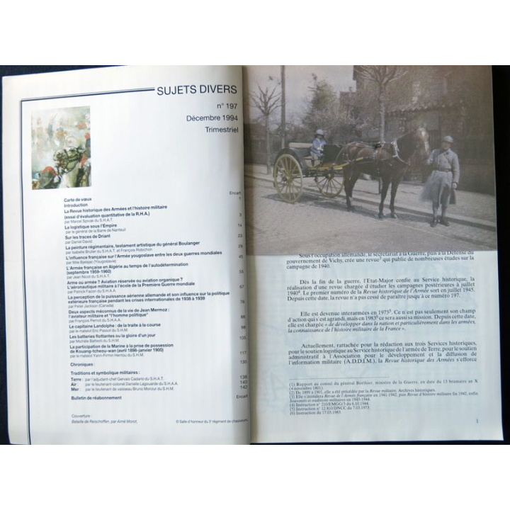 Revue historique des armées N° 4 - 1994 (N°197 Décembre 1994)