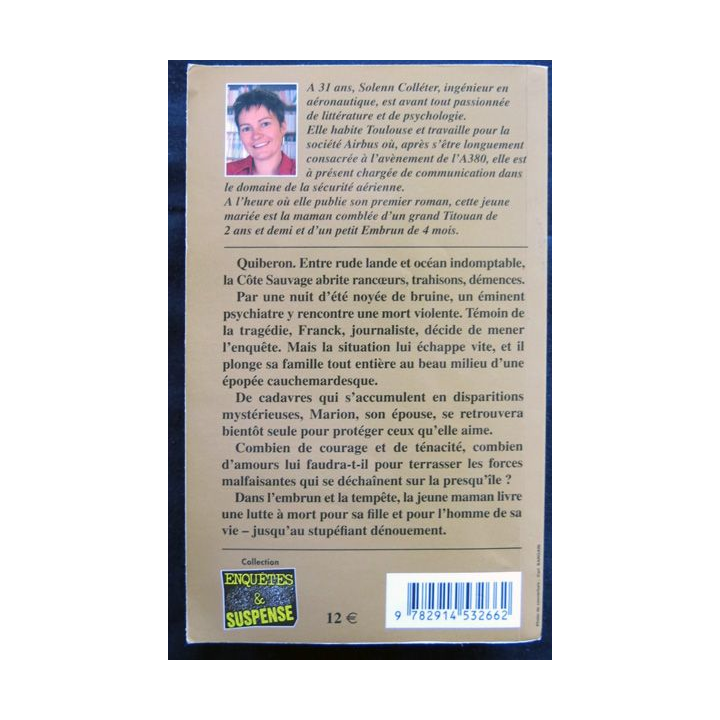 Lettres de sang sur la côte sauvage écrit par Solenn Colléter aux éditions Alain Bargain
