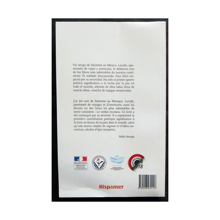 El soldado desconocido version bilingue  écrit par Salomon de la Selva édité par Hispomer