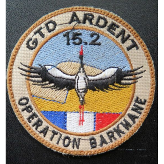 152° RI : insigne tissu GTD ardent 15.2 RI opération Barkhane sur scratch