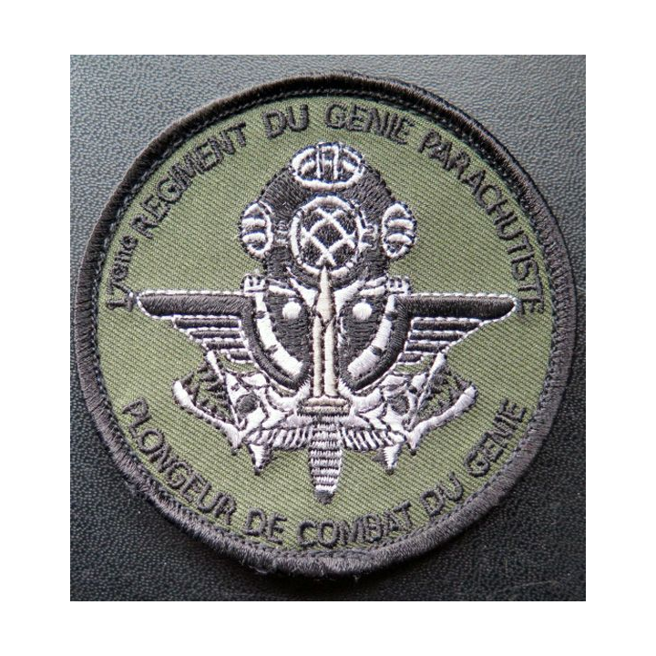 17° RGP : insigne tissu 8 cm des plongeurs de combat du 17° RGP sur scratch