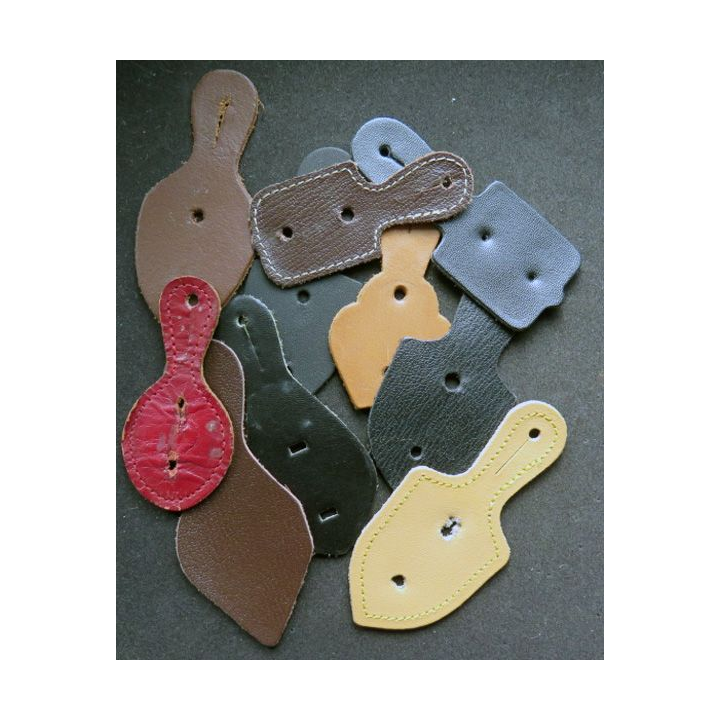 lot de 10 supports d'insignes en cuir