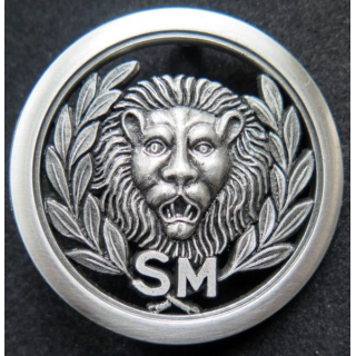 SM : insigne de béret de la sécurité militaire argenté