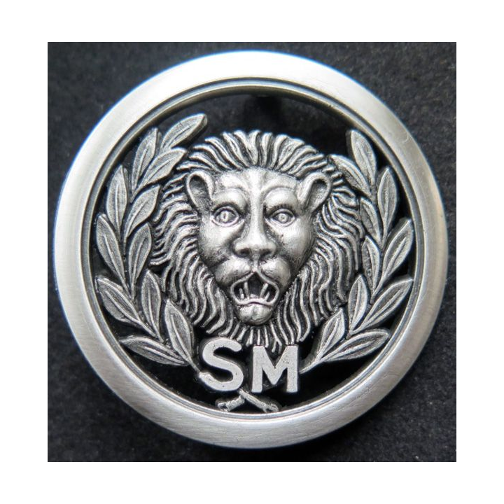 SM : insigne de béret de la sécurité militaire argenté