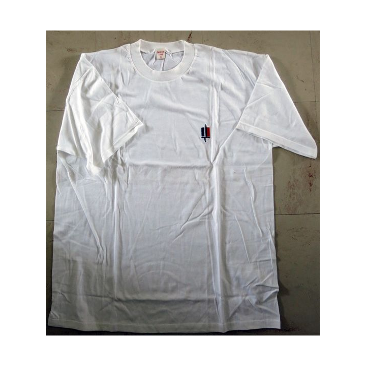 Tee shirt de sport de taille 112 (XL) blanc de fabrication Gilles 1998  logo