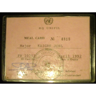DOCUMENT DE CARTE DIDENTITÉ DE L'UNIFIL