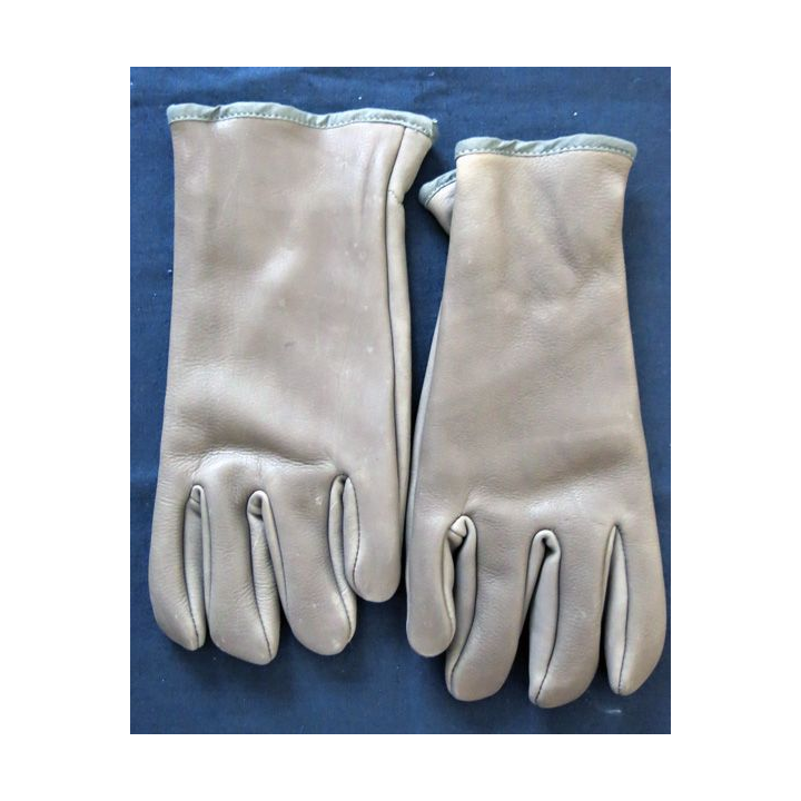 Paire de Gants de combat "cuir" vert avec feutrine blanche intérieure armée française taille 8