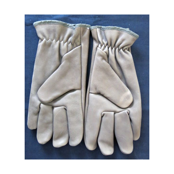 Paire de Gants de combat "cuir" vert avec feutrine blanche intérieure armée française taille 8