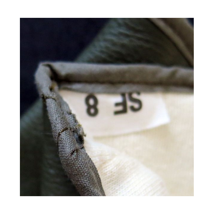 Paire de Gants de combat "cuir" vert avec feutrine blanche intérieure armée française taille 8 Ets SF