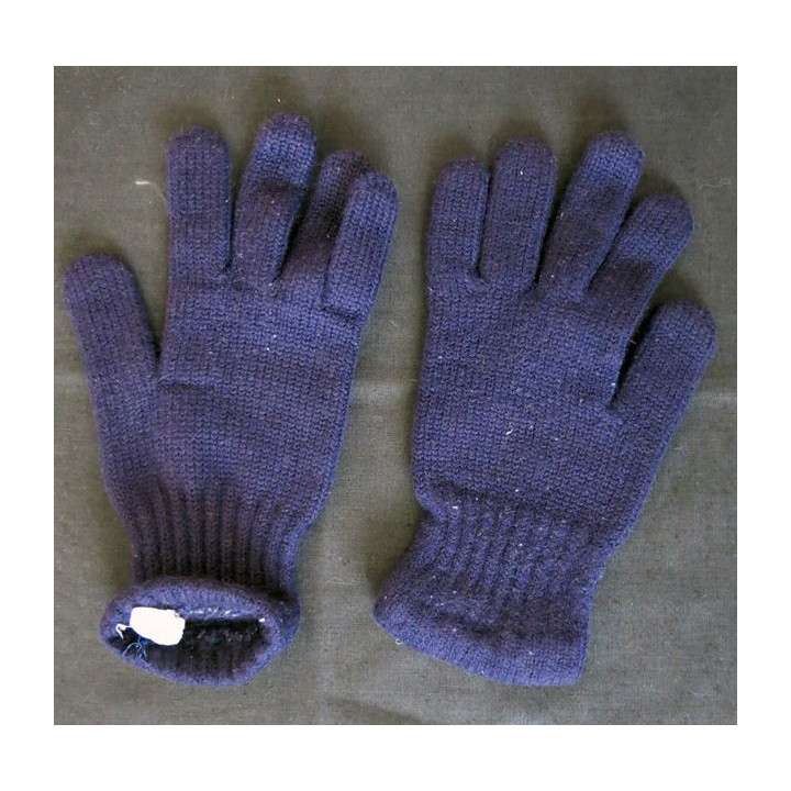 Paire Gant laine bleue troupe de montagne traité antimites taille 8 - 8 et 1/2 (Neuf)
