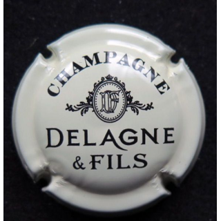 Capsule Muselet de bouteille de champagne Delagne n°1 Crème et noir