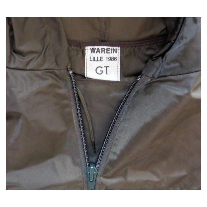 MILITARIA : Ensemble Protection neige cagoule et pantalon Ets Warein  Lille 1986