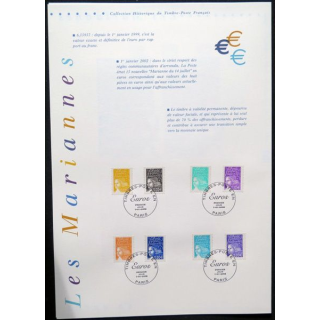 Document philatéliques officiels la poste Les Mariannes (double page)