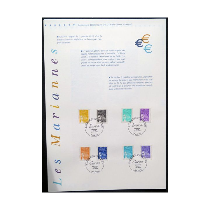 Document philatéliques officiels la poste Les Mariannes (double page)