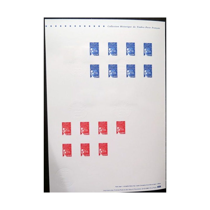 Document philatéliques officiels la poste Les Mariannes (double page)
