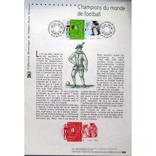 Document philatéliques officiels la poste Champions du Monde de Football
