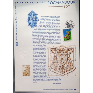 Document philatéliques officiels la poste Rocamadour Lot