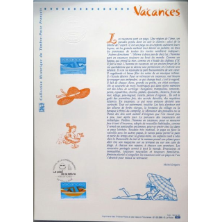 Document philatéliques officiels la poste Vacances