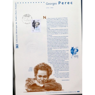 Document philatéliques officiels la poste Georges Perec 1936 - 1982