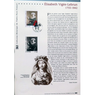 Document philatéliques officiels la Poste Élisabeth Vigée - Lebrun 1755 - 1842