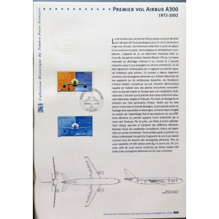 Document philatéliques officiels la Poste Premier vol Airbus A300 1972 - 2002