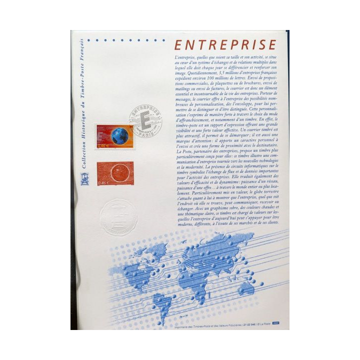 Document philatéliques officiels la Poste Entreprise