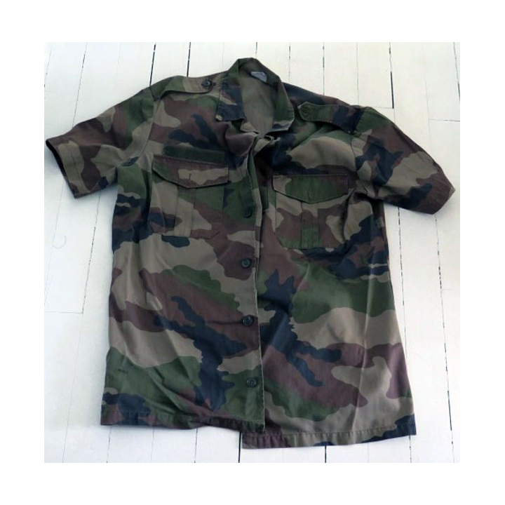 Chemisette de combat vert armé camouflée manche courte 39-40