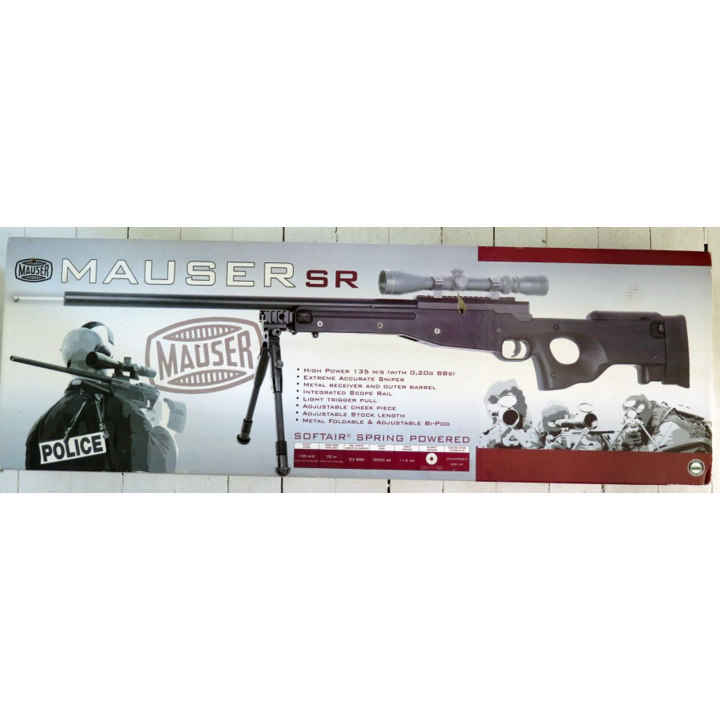 Fusil d'assault Mauser SR SOFTAIR de portée 70 mètres 