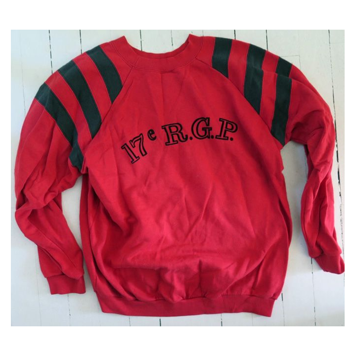 17° RGP : Sweet shirt 2° Compagnie du 17° RGP rouge taille 96