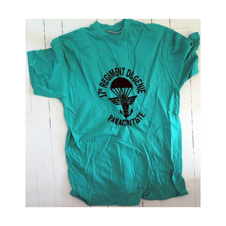 17° RGP : T shirt 4° compagnie  du 17° RGP vert taille 96