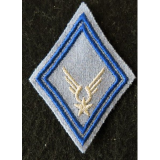 LOSANGE DE BRAS MODÈLE 45 : ALAT EABC sous-officier escadrille EABC fil argenté