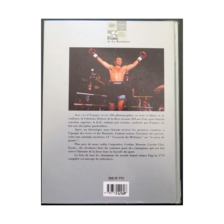 Livre La Fabuleuse histoire Boxe Pierre Cangioni Ed de la Martinière